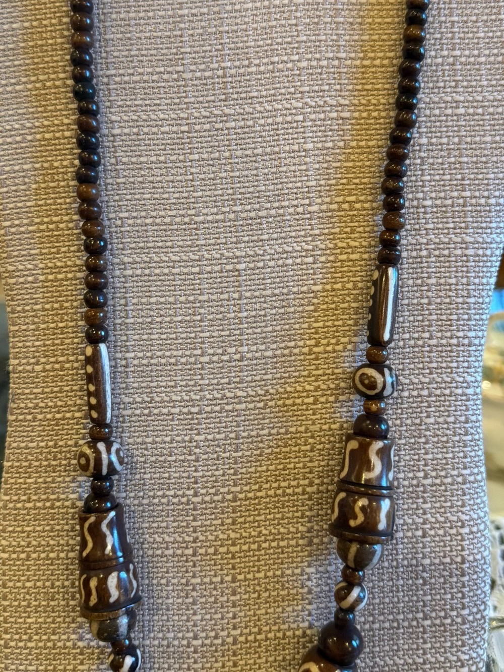 Vintage Tibetan Dzi agete bead Tribal Necklace - Picture 4 of 7